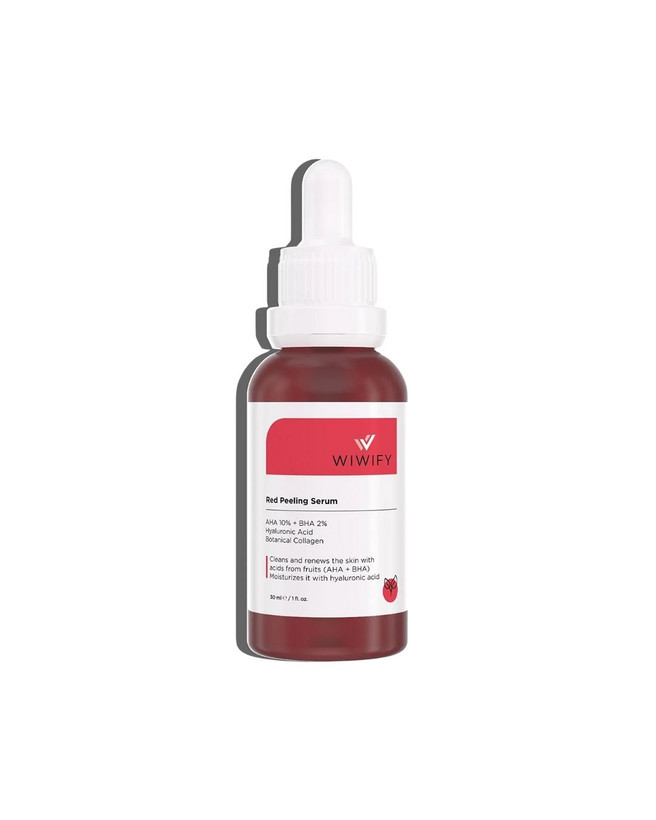سرم لایهبردار AHA 10% + BHA 2% Wiwify – آنتیآکنه، جمعکننده منافذ و پیلینگ قرمز 30 میل
