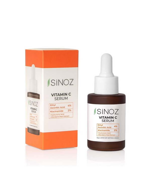 سرم روشنکننده و یکدستکننده پوست سینوز Vitamin C + نیاسینامید