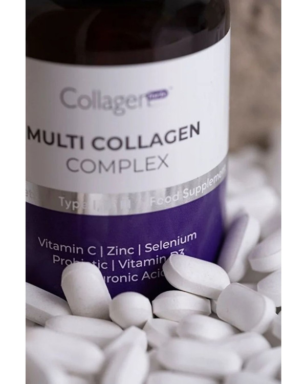 مولتی کلاژن کمپلکس، پروبیوتیک و مولتیویتامین ۱۵۰۰ میلیگرم × ۹۰ قرص کلاژن فورت پلاتینیوم | Collagen Forte Platinum