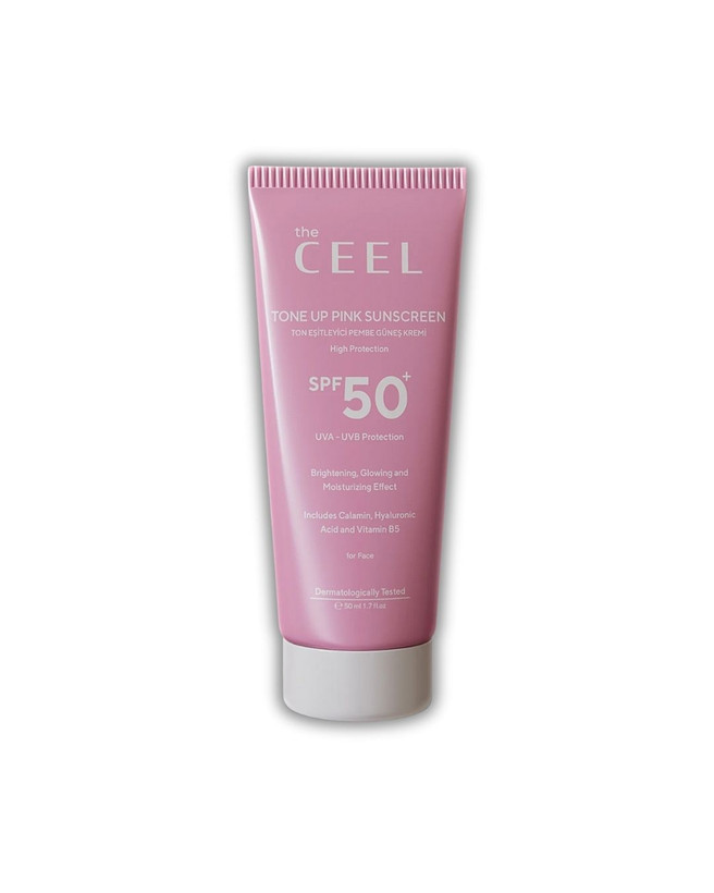 ضد آفتاب Tone Up pink د سیل | The Ceel با SPF +50 - روشن کننده و شاداب کننده پوست با ته رنگ صورتی