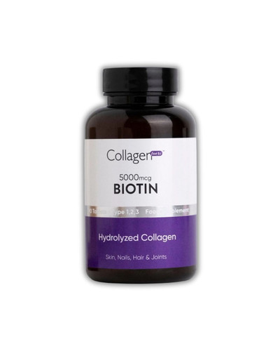 مکمل 90 عددی بیوتین ۵۰۰۰ میکروگرم + کلاژن ۱۵۰۰ میلیگرم برای مو، پوست و ناخن کلاژن فورته پلاتینیوم |Collagen Forte Platinum