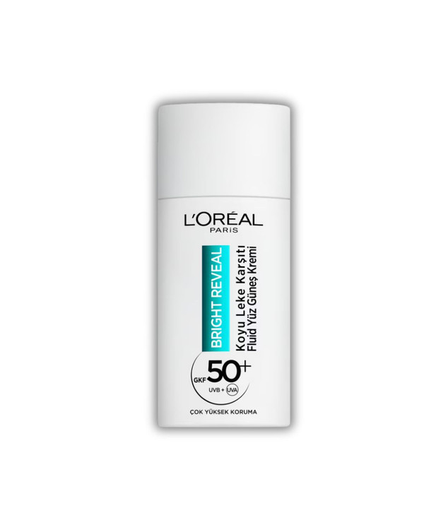 کرم ضدآفتاب Bright Reveal Loreal SPF 50 لورآل پاریس با نیاسینامید ــ ضدلک و تیرگی پوست