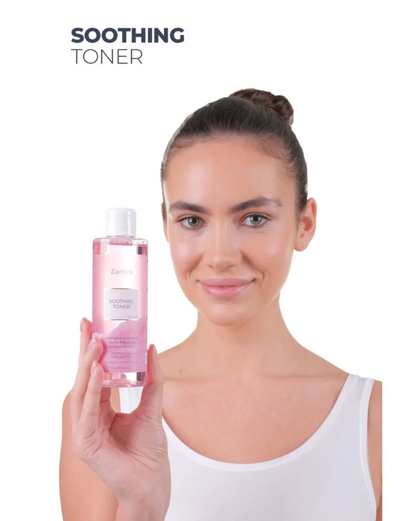 تونر روشنکننده و آبرسان زاروزا | ZAROZA با آربوتین و عصاره گل رز – حجم 200 میل