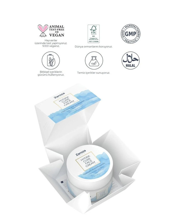کرم آبرسان فوقالعاده زاروزا | ZAROZA با هیالورونیک اسید و B5 – آبرسانی ۷۲ ساعته – حجم 50 میل