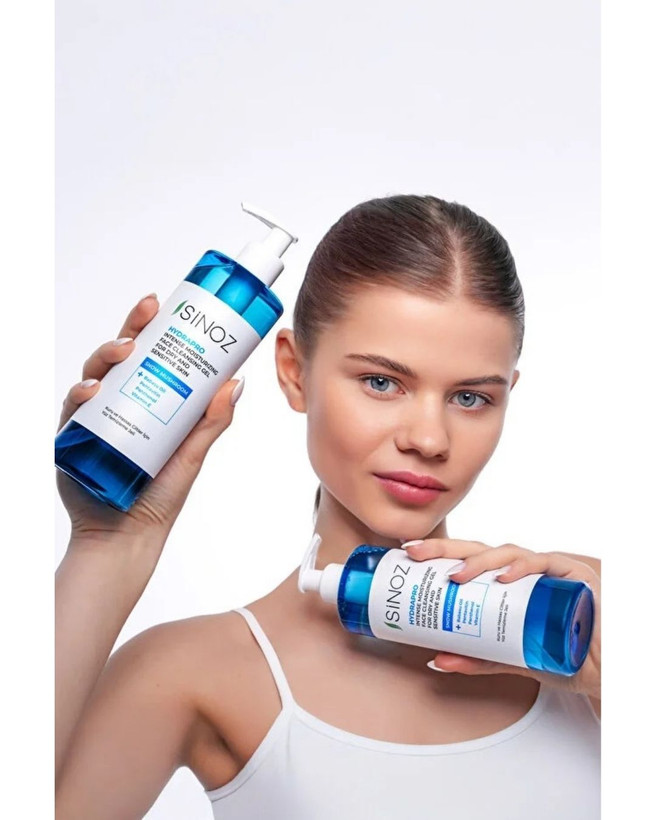 ژل شستشوی صورت مرطوبکننده برای پوست خشک و حساس Sinoz HydraPro| سینوز – حجم 400 میل