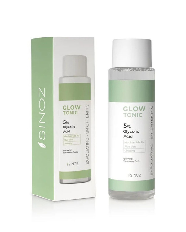 تونر درخشانکننده و لایهبردار ملایم Sinoz Glow Tonic | سینوز با 5% اسید گلیکولیک
