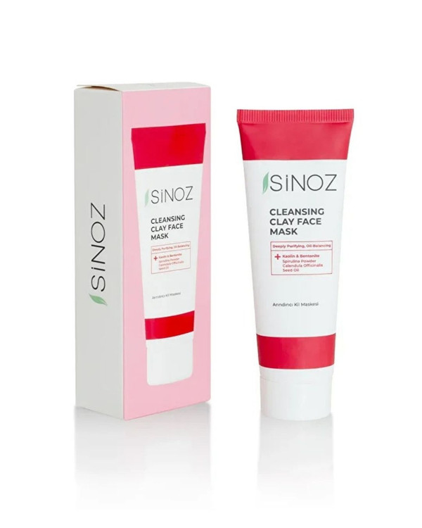 ماسک صورت خاک رس سینوز | Sinoz ــ ضد آکنه و ضد جوش سرسیاه