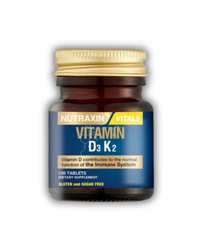 ویتامین D3 + K2 نوترکسین | Nutraxin قرص 120 عددی