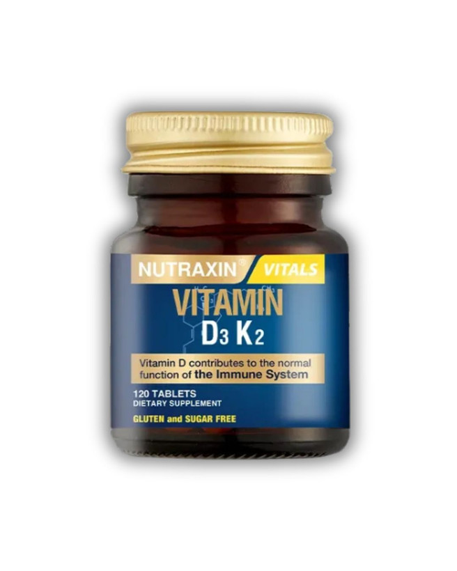 ویتامین D3 + K2 نوترکسین | Nutraxin قرص 120 عددی