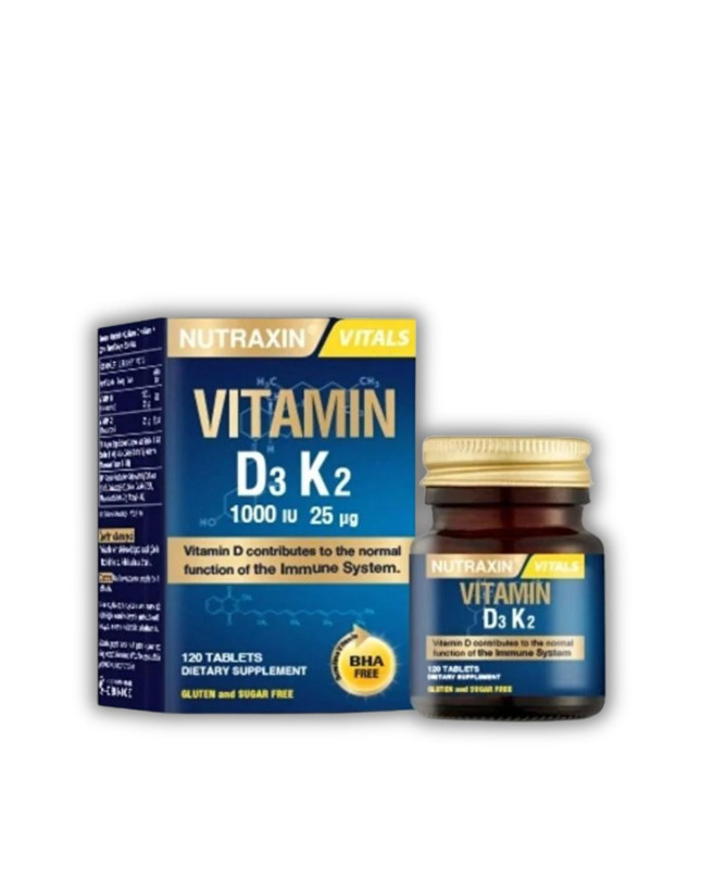 ویتامین D3 + K2 نوترکسین | Nutraxin قرص 120 عددی
