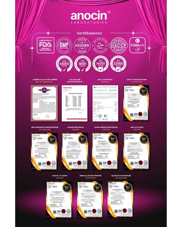 مکمل بیوتی میکس کلاژن آنوسین | Anocin ــ ترکیب کامل کلاژن نوع ۱، ۲، ۳ با بیوتین، زینک و هیالورونیک اسید