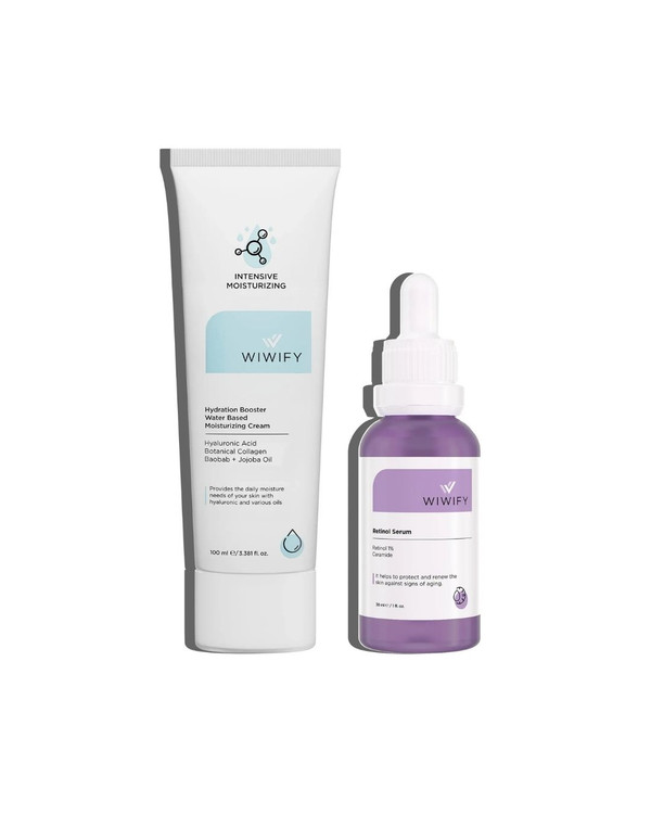 ست ضد پیری و جوانساز قوی ویویفای | WIWIFY _ مرطوب کننده 24 ساعته + سرم رتینول