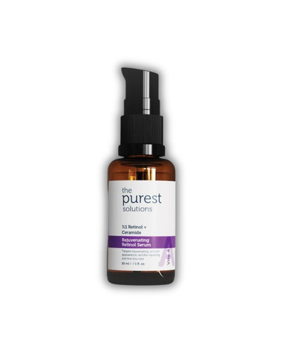 سرم شب رتینول ۱٪ + سرامید پیورست | The Purest Solutions ـ ضد چروک قوی و ترمیم کننده