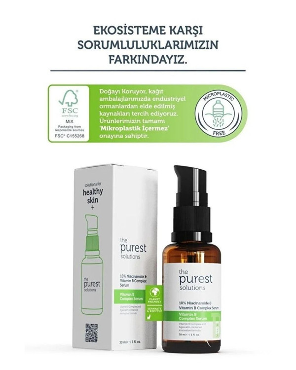 سرم نیاسینامید ۱۰٪ + پروویتامین B5 پیورست | The Purest Solutions ـ درمان منافذ ، لک ، آکنه و تقویت سددفاعی پوست