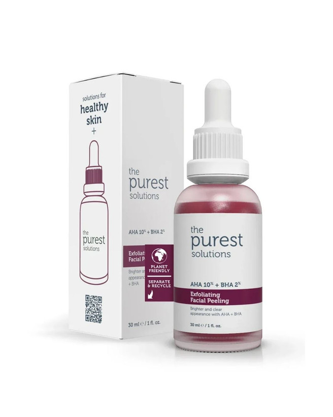 سرم پیلینگ قرمز AHA 10% + BHA 2% پیورست | The Purest Solutions ـ روشنکننده و ضد منافذ باز