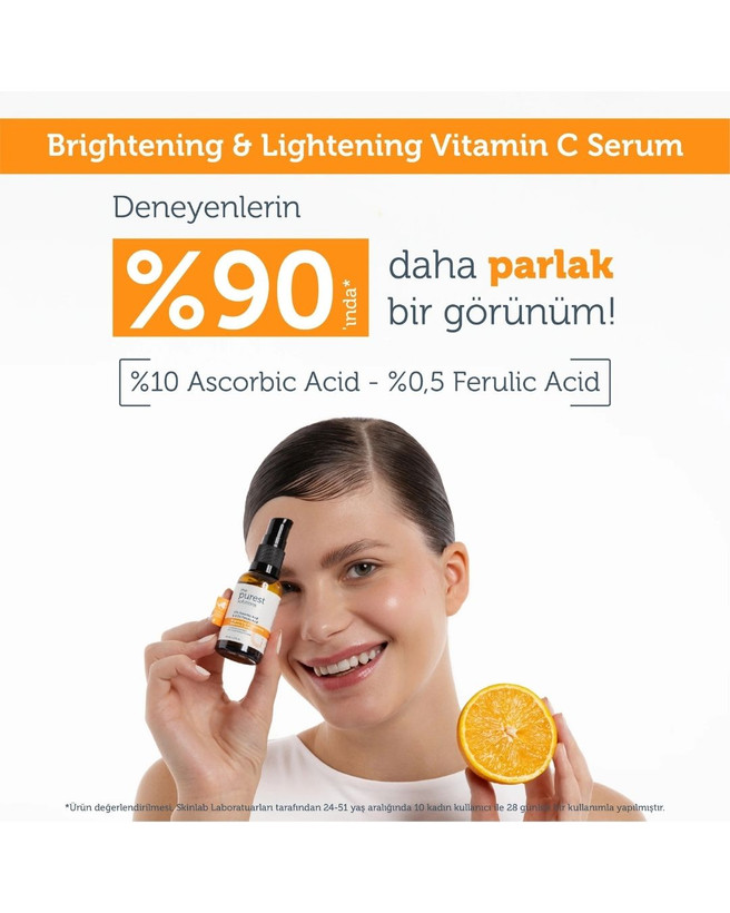 سرم ویتامین C ضدلک ، روشن کننده ، ضدپیری و آنتیاکسیدان پیورست | The Purest Solutions ـ 10% آسکوربیک اسید + 0.5% فرولیک اسید