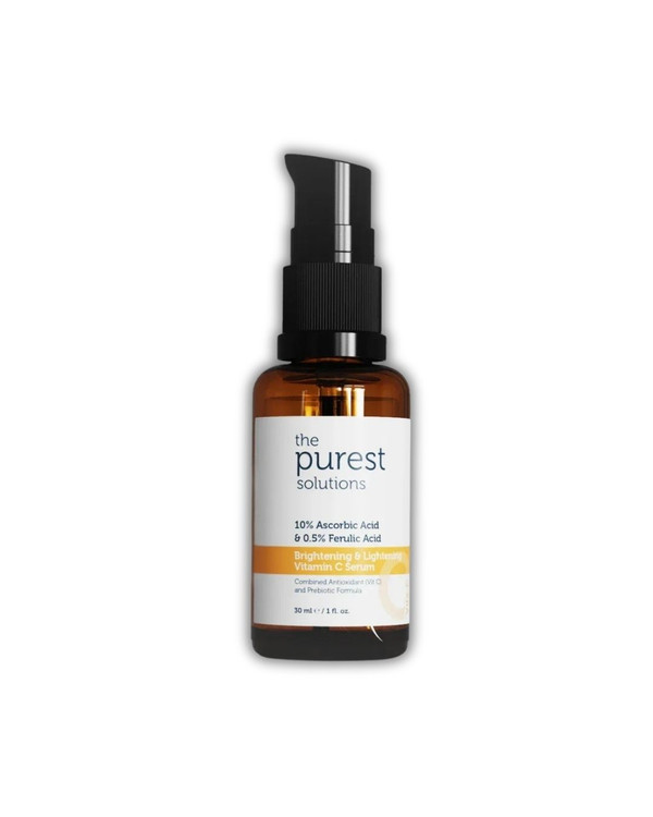 سرم ویتامین C ضدلک ، روشن کننده ، ضدپیری و آنتیاکسیدان پیورست | The Purest Solutions ـ 10% آسکوربیک اسید + 0.5% فرولیک اسید