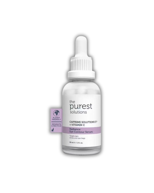 سرم دور چشم ضد پف و تیرگی پیورست | The Purest Solutions ـ 5% کافئین + ویتامین C