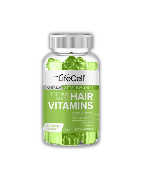 پاستیل 60 عددی ویتامین مو Lifecell Hair Vitamins | لایف سل ـ کمپلکس تقویت ریشه ، ضد ریزش و سفیدی مو