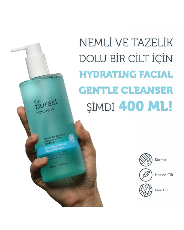 ژل شستشوی صورت پیورست | The Purest Solutions حاوی هیالورونیک اسید ـ ترمیمکننده سد دفاعی و مرطوبکننده برای پوست خشک و مختلط