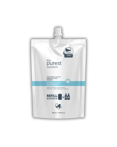 ژل شستشوی صورت پیورست | The Purest Solutions حاوی هیالورونیک اسید ـ ترمیمکننده سد دفاعی و مرطوبکننده برای پوست خشک و مختلط ـ پک اقتصادی و پرکننده