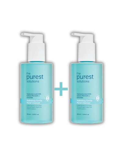 پکیج ویژه ژل شستشوی صورت پیورست | The Purest Solutions حاوی هیالورونیک اسید ـ ترمیمکننده سد دفاعی و مرطوبکننده برای پوست خشک و مختلط