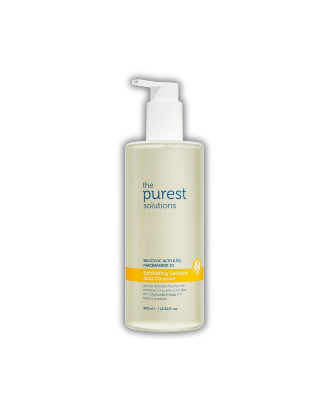 ژل شستشوی صورت پیورست | The Purest Solutions حاوی سالیسیلیک اسید ـ پاککننده تخصصی منافذ برای پوستهای چرب و مستعد آکنه (400 ml)