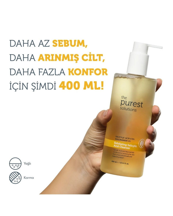 ژل شستشوی صورت پیورست | The Purest Solutions حاوی سالیسیلیک اسید ـ پاککننده تخصصی منافذ برای پوستهای چرب و مستعد آکنه (200 ml)