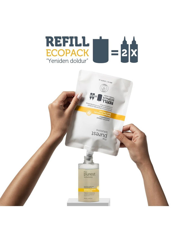 پک پرکننده ژل شستشوی صورت پیورست | The Purest Solutions حاوی سالیسیلیک اسید ـ پاککننده تخصصی منافذ برای پوستهای چرب و مستعد آکنه ، اقتصادی و دوستدار محیط زیست