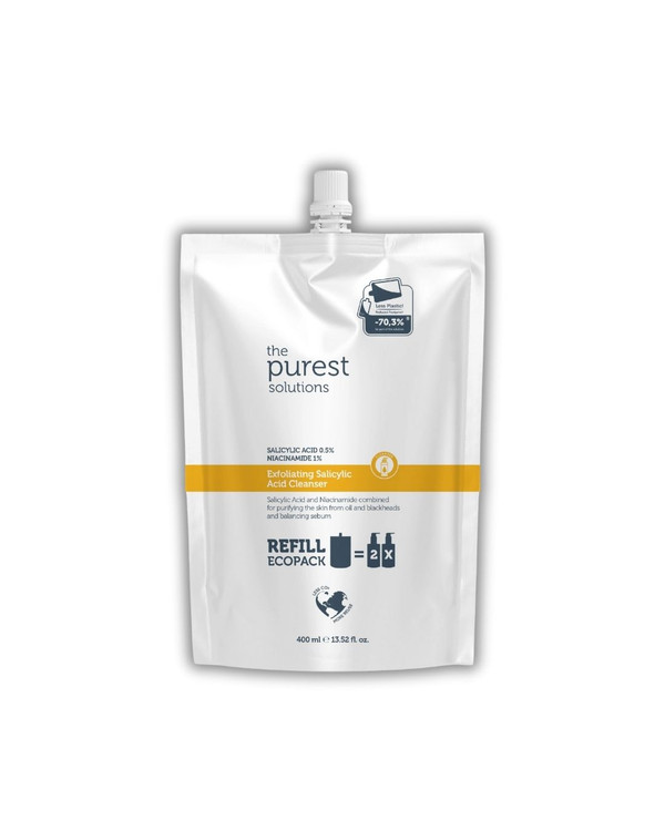 پک پرکننده ژل شستشوی صورت پیورست | The Purest Solutions حاوی سالیسیلیک اسید ـ پاککننده تخصصی منافذ برای پوستهای چرب و مستعد آکنه ، اقتصادی و دوستدار محیط زیست