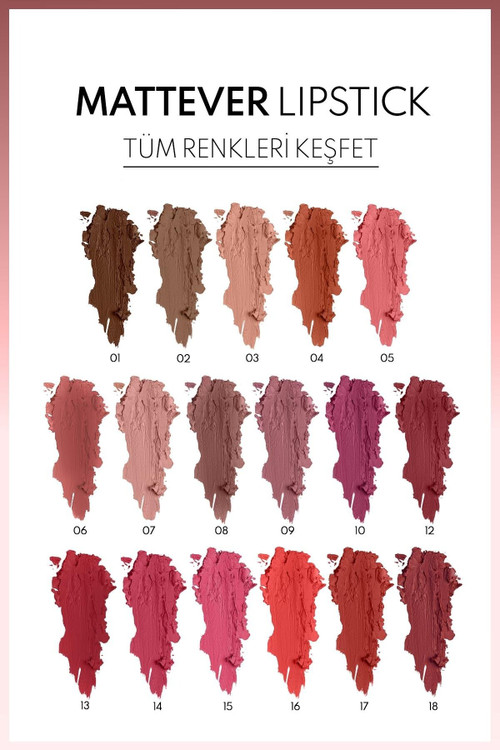 رژلب جامد Note Mattever نوت با ماندگاری بالا | رنگ 17 Dress Red (قرمز کلاسیک نیمه مات)