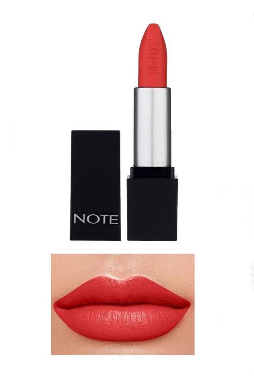 رژلب جامد Note Mattever نوت با ماندگاری بالا | رنگ 16 Me Grenadine (مرجانی گرم نیمه مات)
