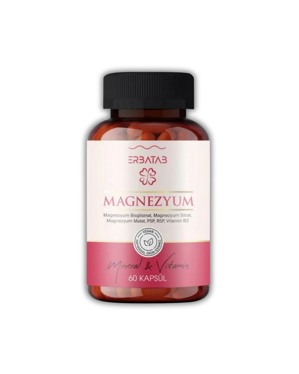 منیزیم ۳گانه با ویتامینهای B2، B3 و B6 ارباتاب | Erbatab ـ 60 عددی