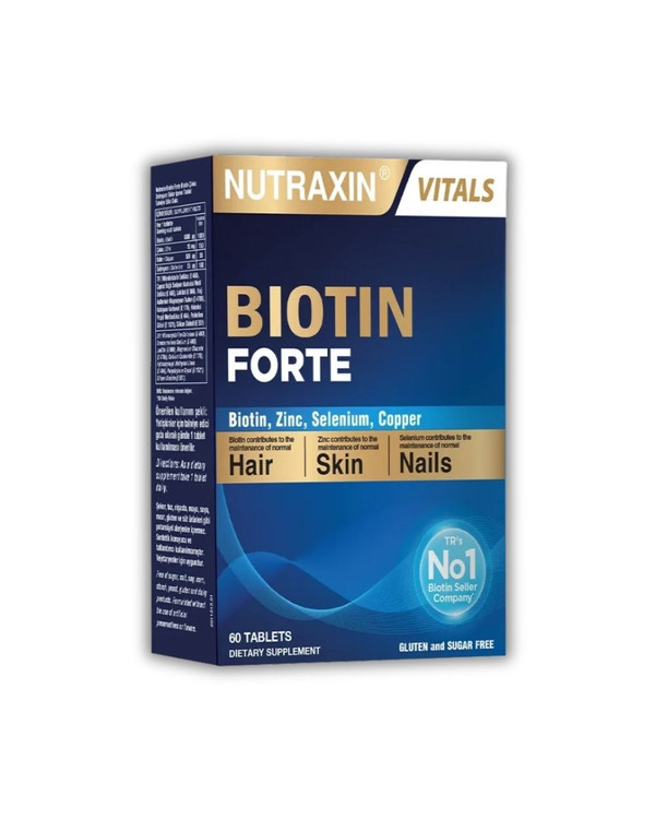 مکمل بیوتین 5000 نوترکسین | Nutraxin بیوتین + زینک، سلنیوم و مس