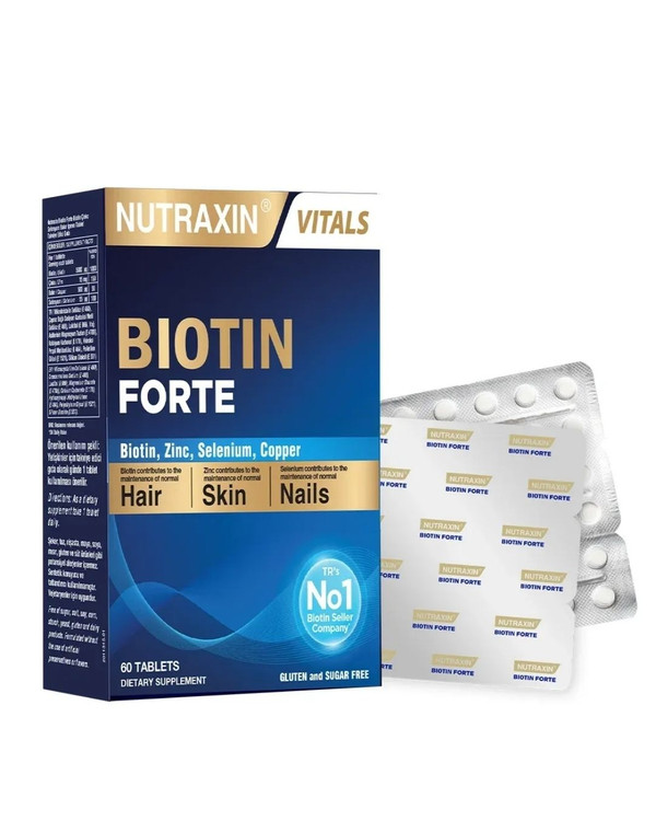 مکمل بیوتین 5000 نوترکسین | Nutraxin بیوتین + زینک، سلنیوم و مس