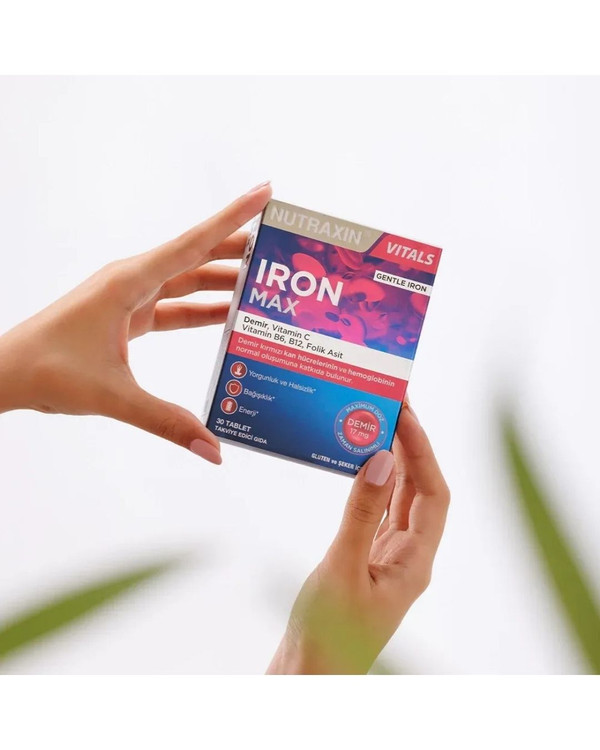 مکمل آهن مکس نوترکسین | Nutraxin | حاوی آهن بیسگلیسینات و ویتامینهای خون ساز