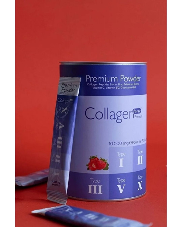 مکمل کلاژن 10 گرمی کلاژن فورته | Collagen Forte Platinum ـ با بیوتین و مولتیویتامین، طعم توت فرنگی – ضدچروک قوی و رفع شل شدگی پوست ، تقویت مو، ناخن و مفاصل
