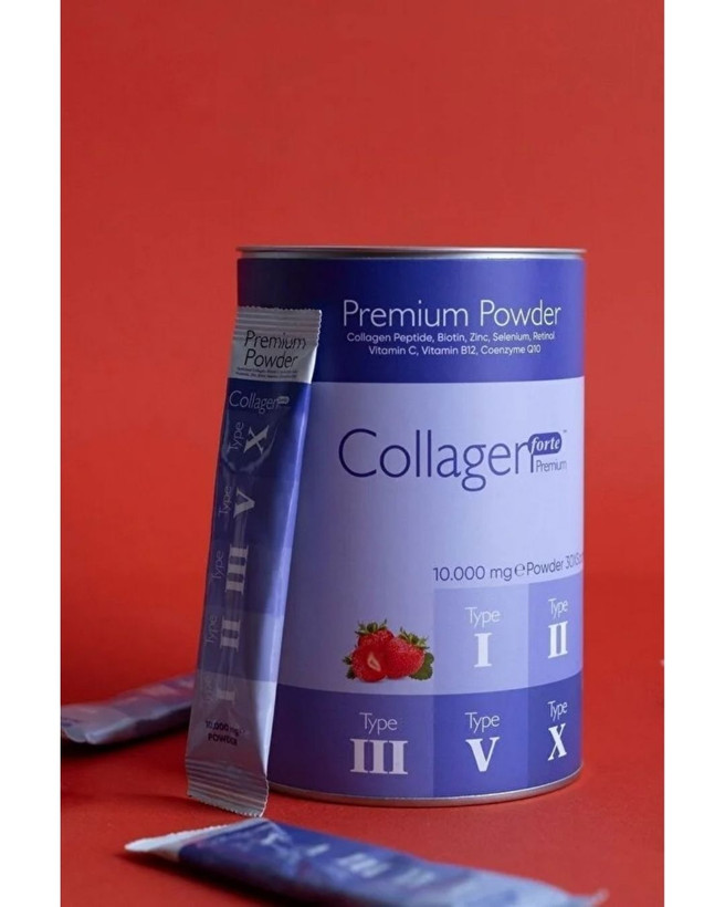 مکمل کلاژن 10 گرمی کلاژن فورته | Collagen Forte Platinum ـ با بیوتین و مولتیویتامین، طعم توت فرنگی – ضدچروک قوی و رفع شل شدگی پوست ، تقویت مو، ناخن و مفاصل