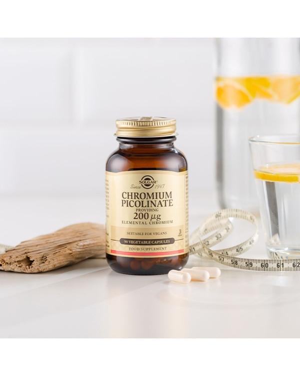 مکمل کروم پیکولینات 200 سولگار | Solgar اصل ـ کمک به کاهش وزن ، کاهش ولع شیرینی ،کنترل قند خون و مقاومت به انسولین ، سلامت متابولیسم