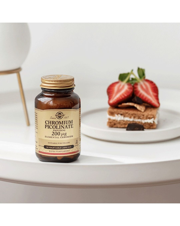 مکمل کروم پیکولینات 200 سولگار | Solgar اصل ـ کمک به کاهش وزن ، کاهش ولع شیرینی ،کنترل قند خون و مقاومت به انسولین ، سلامت متابولیسم
