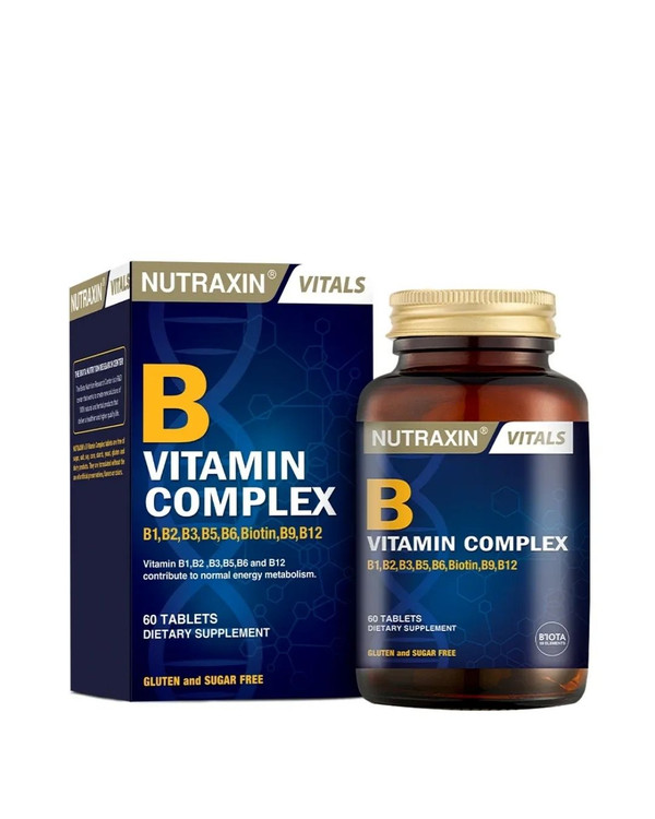 مکمل ب کمپلکس نوترکسین | Nutraxin | حاوی 10 نوع ویتامین ب ـ افزایش انرژی، کاهش خستگی و حمایت عصبی و متابولیک