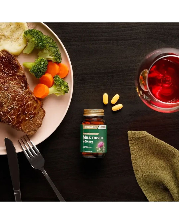 مکمل Milk Thistle (عصاره خارمریم) ۲۰۰ میلیگرم نوترکسین | Nutraxin ـ حمایت از کبد و کاهش آنزیمهای کبدی و کبدچرب