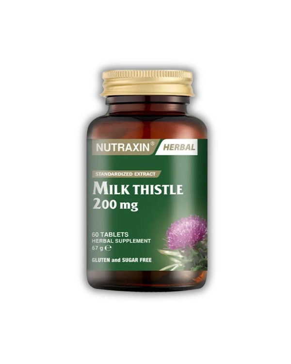 مکمل Milk Thistle (عصاره خارمریم) ۲۰۰ میلیگرم نوترکسین | Nutraxin ـ حمایت از کبد و کاهش آنزیمهای کبدی و کبدچرب