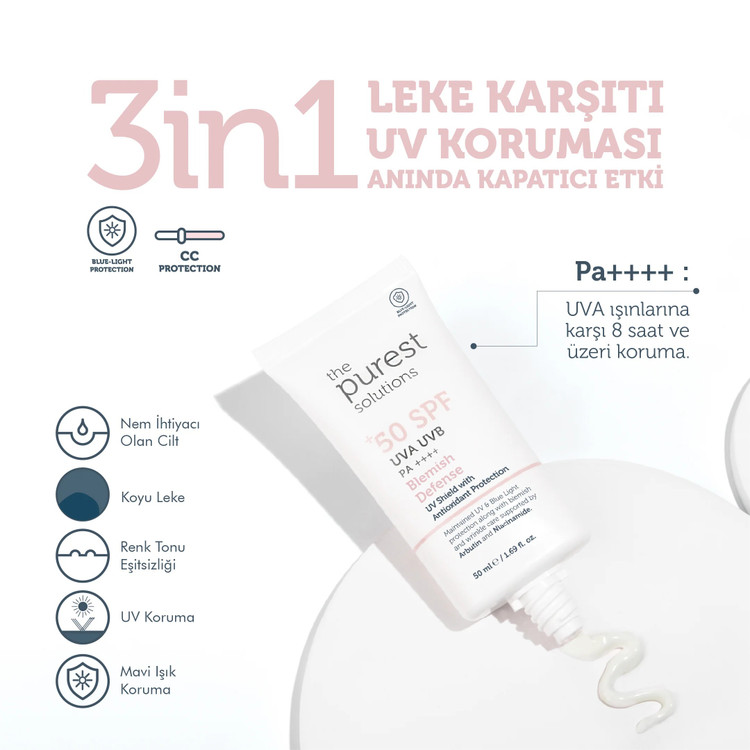 ضدآفتاب رنگی ضدلک SPF50 پیورست | The Purest Solutions - محافظت و یکنواختی رنگ پوست