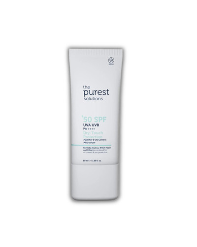 ضدآفتاب کنترل کننده چربی و مات پیورست سولوشِنز | The Purest Solutions- سبک ، SPF50 ، مناسب پوست چرب، مختلط و مستعد جوش