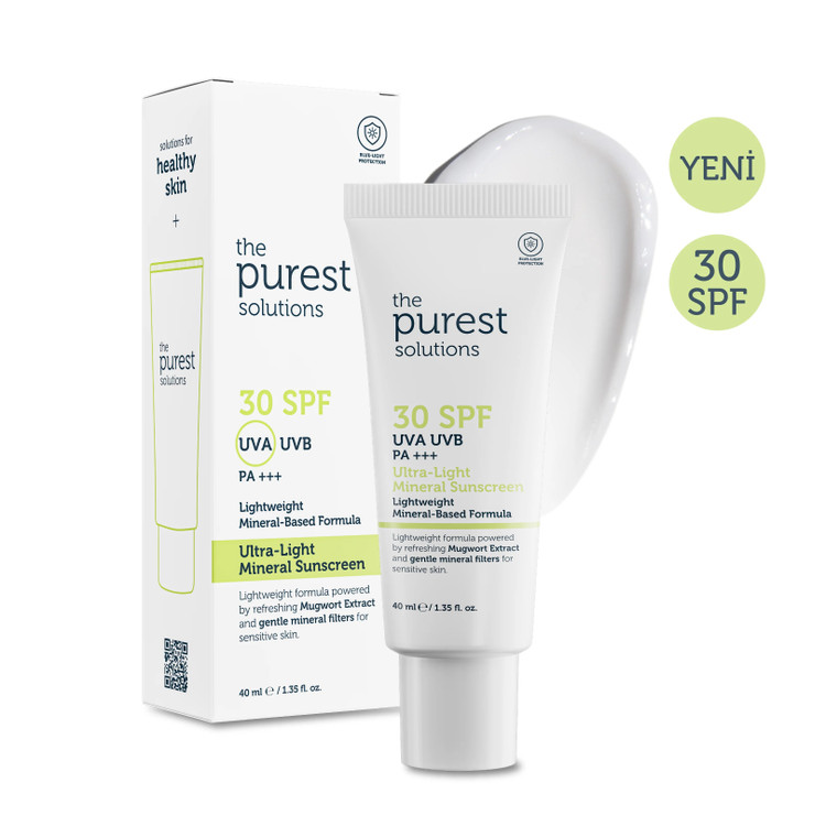 ضدآفتاب مینرال (معدنی) پیورست سولوشِنز | The Purest Solutions - سبک ، SPF30 ، مناسب انواع پوست و پوست حساس