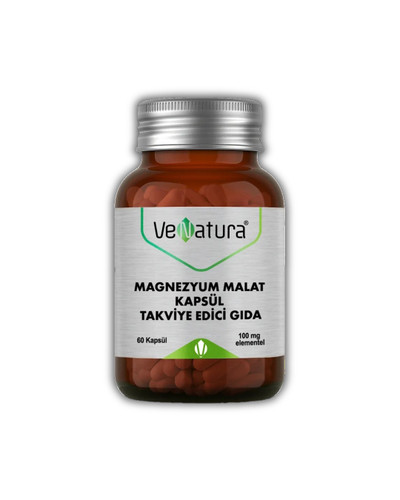 مکمل منیزیم مالات وِناتورا | VeNatura - با منیزیم المنتال 100 mg برای خستگی، انرژی و گرفتگی عضلات 60 عددی
