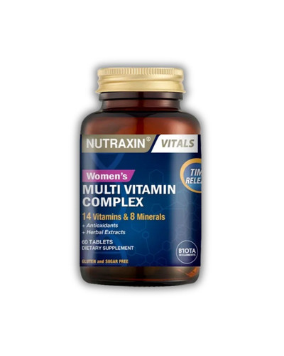 مولتیویتامین کامل بانوان نوتراکسین | Nutraxin با آهن، ویتکس و جینسینگ - 60 عددی