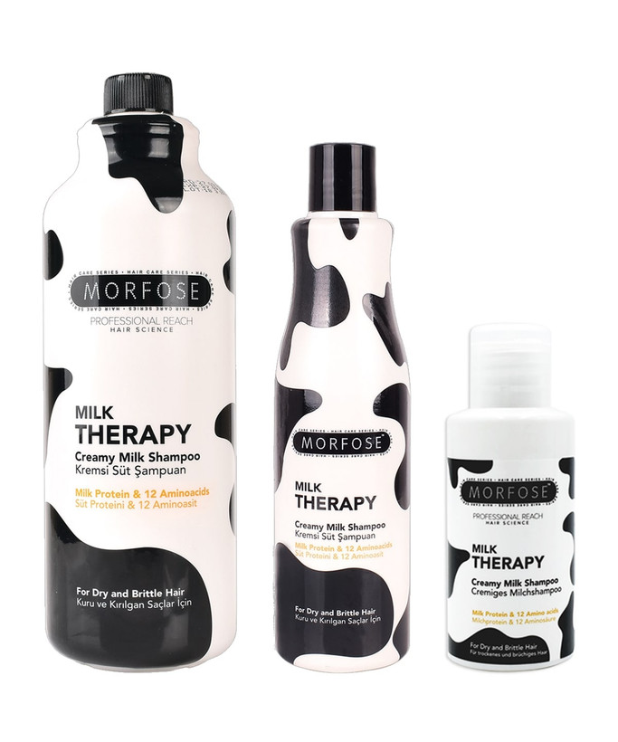 Morfose Milk Therapy Shampoo 1000 ml - Milk Protein, Repairing, Nourishing Effect