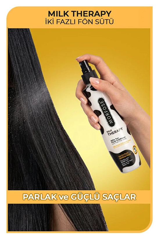 Morfose Milk Therapy Dual Phase Hair Care Blow Dry Water 240 ml - Anti-Hair Loss, Nourishing, Protective Effect